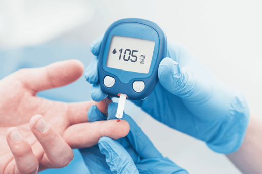 Verhogende glucosespiegels in bloedplasma bij diabetes mellitus